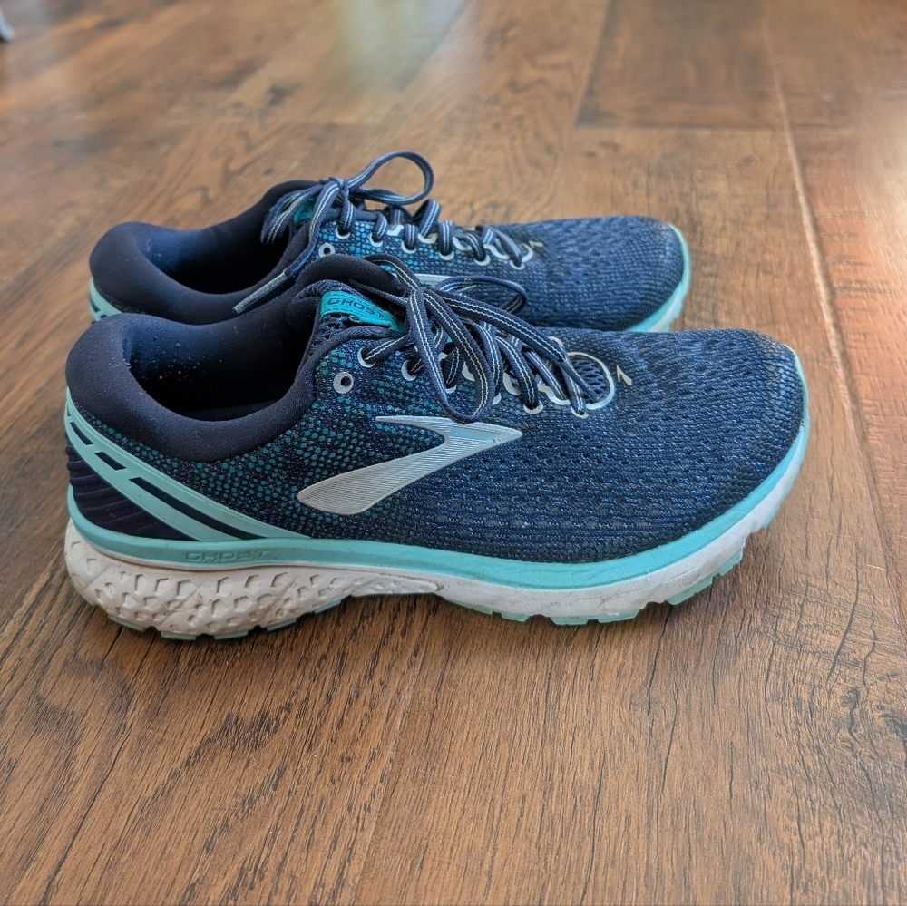 Brooks Women's Ghost 11 Running Shoes Women's Navy and Teal US 9.5M - Picture 3 of 7
